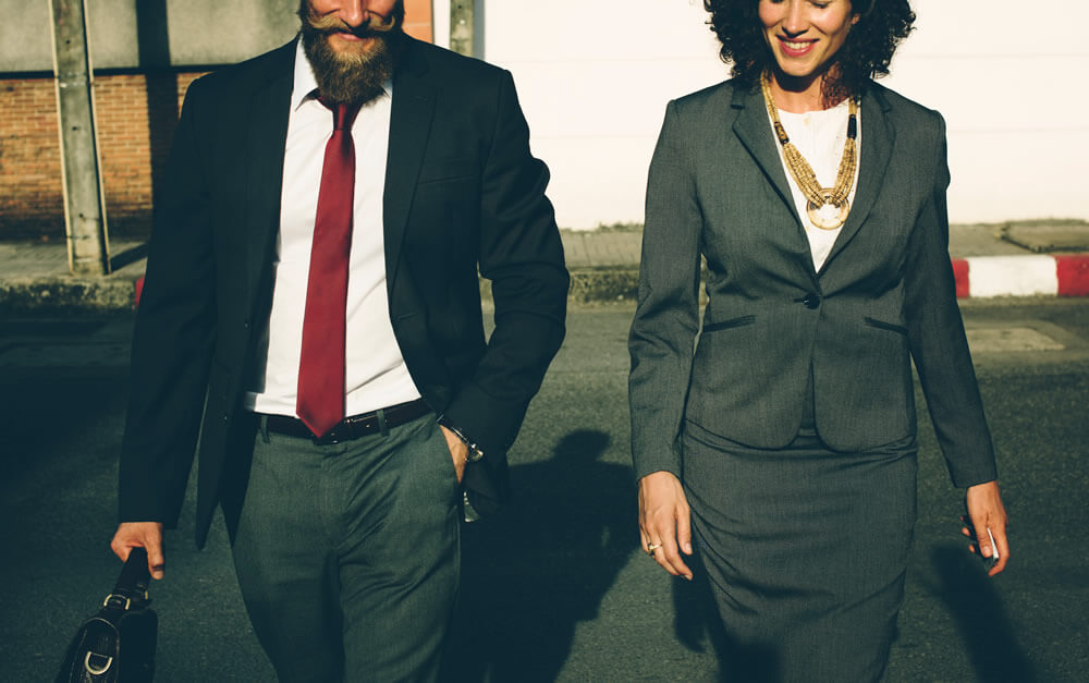 Two Colleagues Walking
